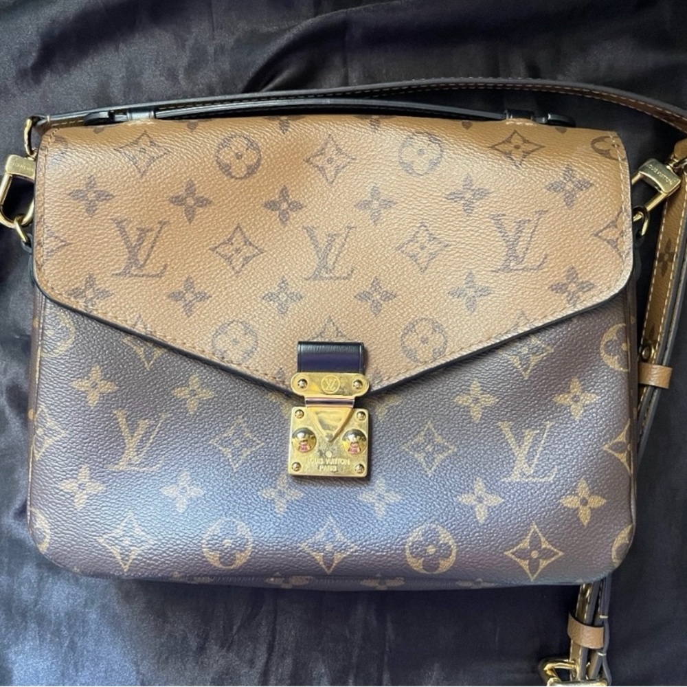 Louis Vuitton Monogram Reverse Pochette Metis Crossbody - Brown/Light Brown
